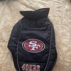 X-small NFL dogs winter coat (SF 49ers)